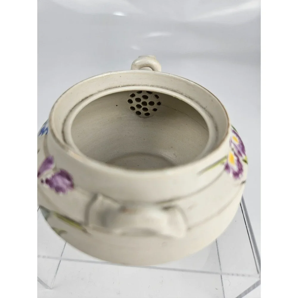 Vintage Japanese Floral Teapot Small Hand Painted Ceramic Made‎ Japan